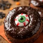 Air Fryer Halloween Chocolate Eyeball Donuts