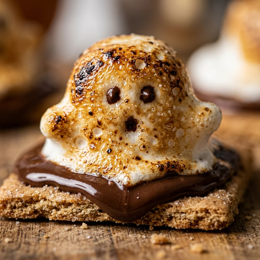 Air Fryer Halloween Ghost S'mores
