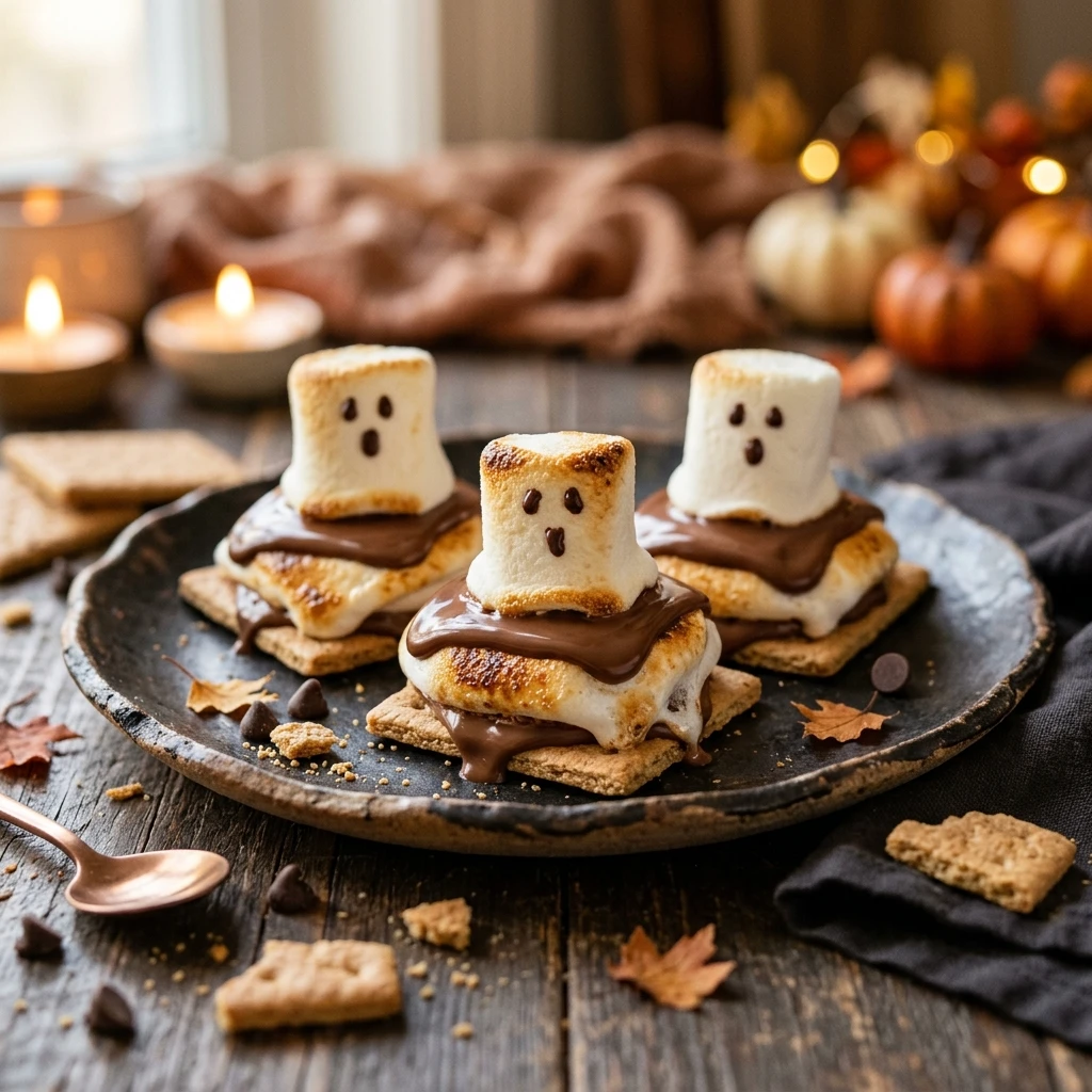 Air Fryer Halloween Ghost S'mores