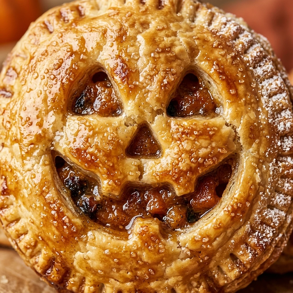 Air Fryer Halloween Jack-O-Lantern Hand Pies