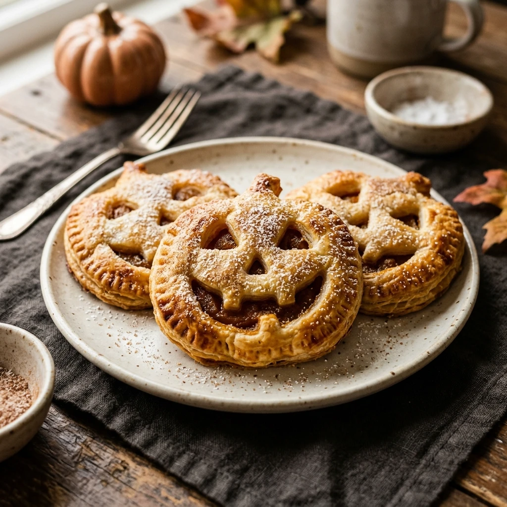 Air Fryer Halloween Jack-O-Lantern Hand Pies