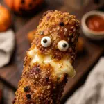 Air Fryer Halloween Monster Mozzarella Sticks