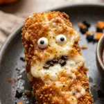 Air Fryer Halloween Monster Mozzarella Sticks