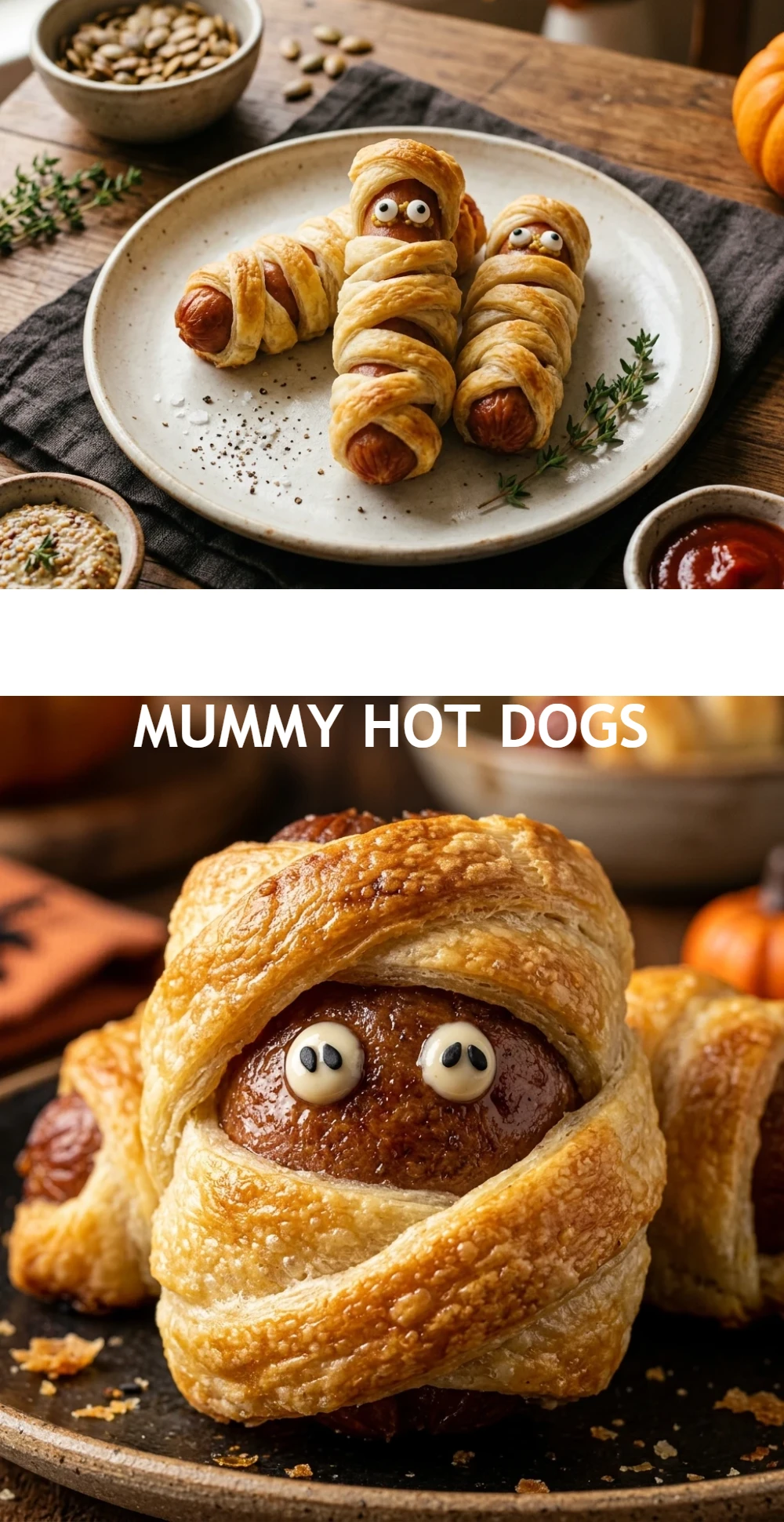 Air Fryer Halloween Mummy Hot Dogs