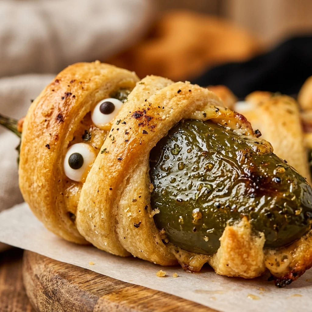 Air Fryer Halloween Mummy Jalapeno Poppers
