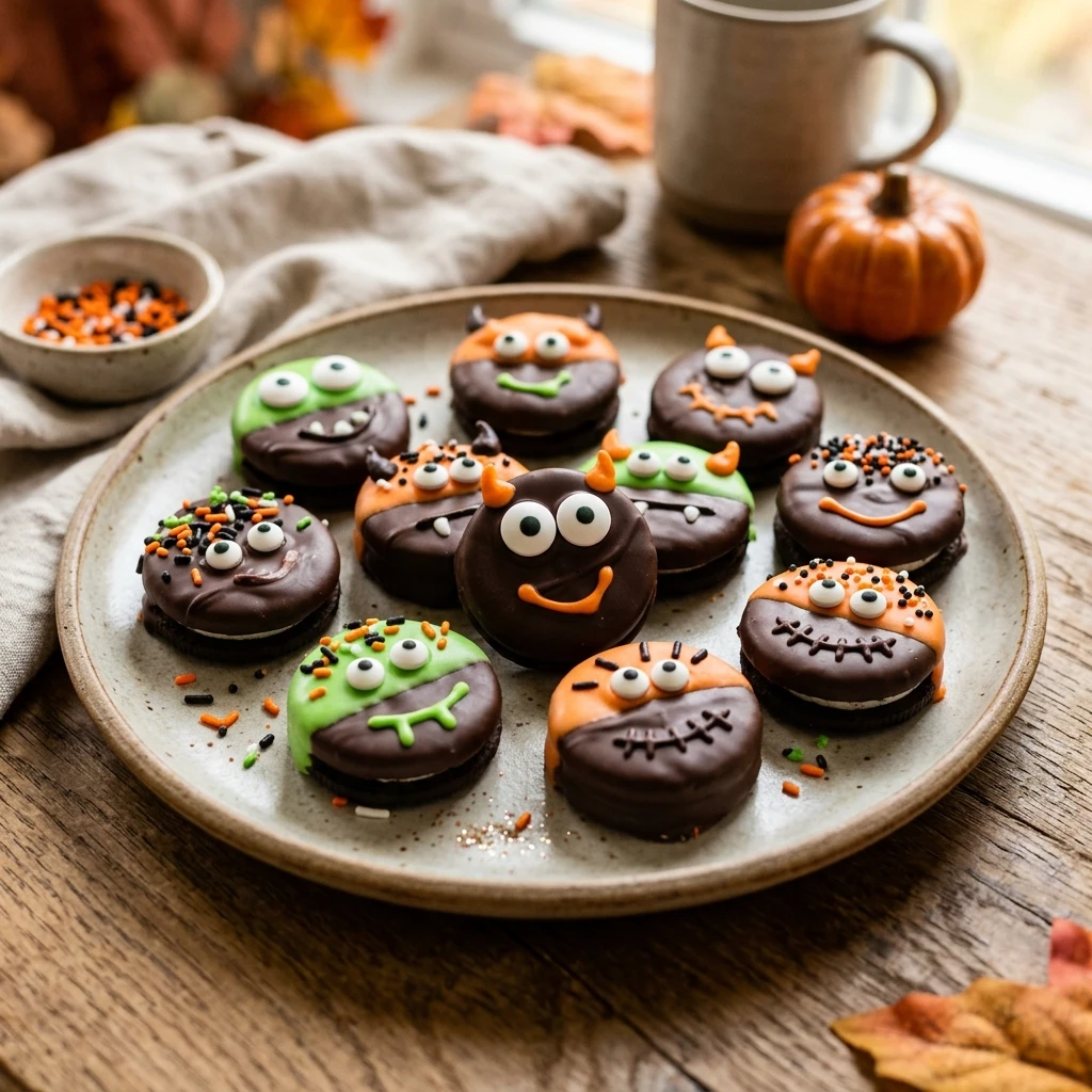 Air Fryer Halloween Oreo Monsters
