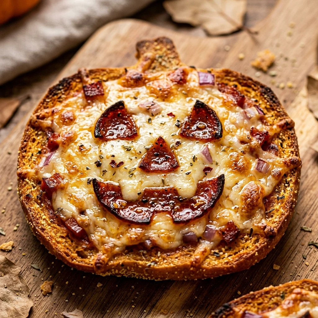 Air Fryer Halloween Pumpkin Pizzas