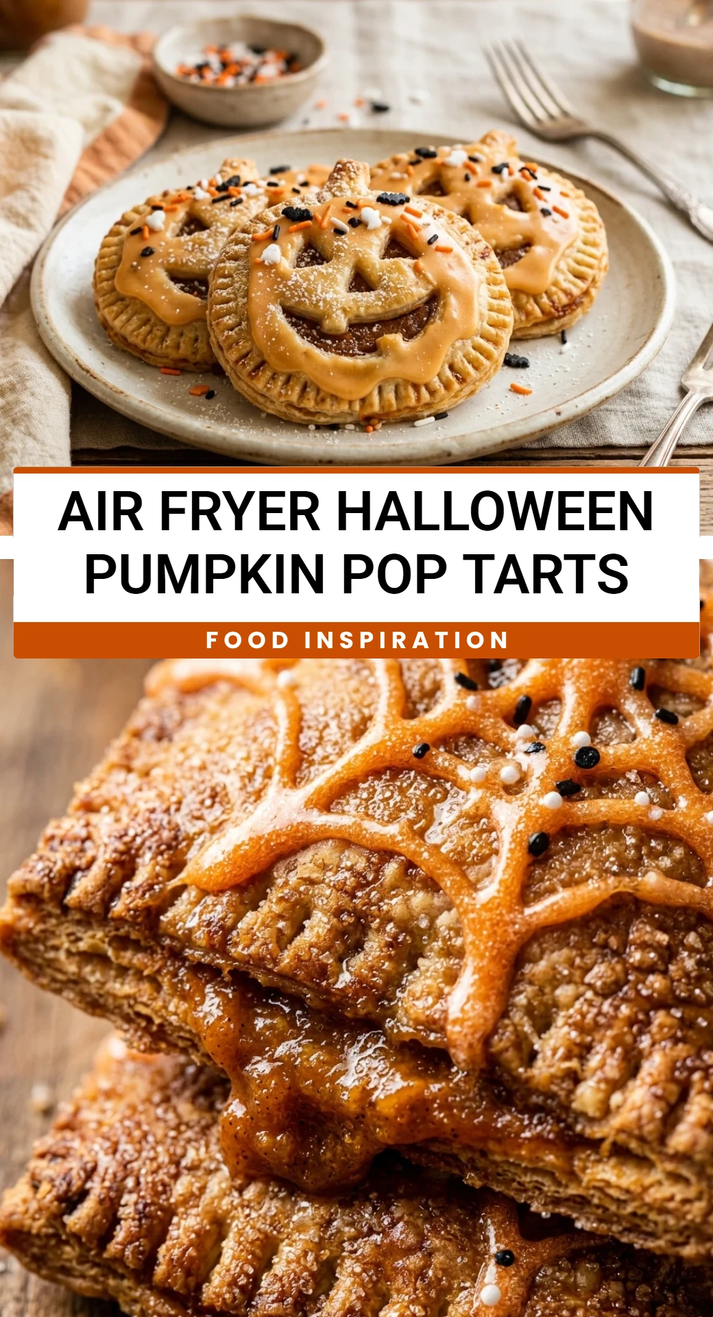 Air Fryer Halloween Pumpkin Pop Tarts