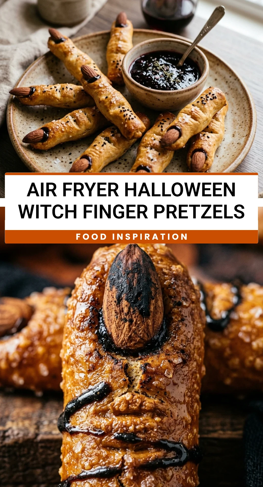 Air Fryer Halloween Witch Finger Pretzels