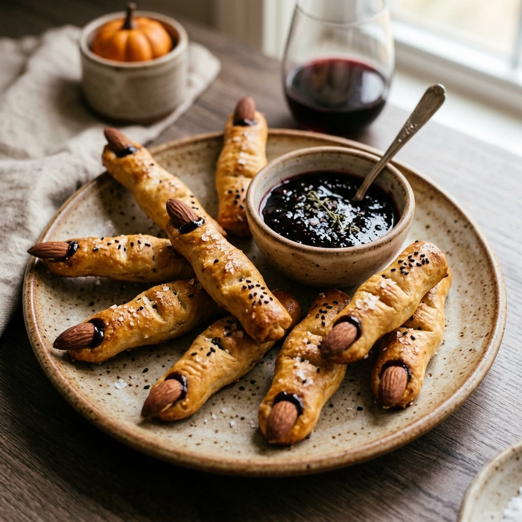 Air Fryer Halloween Witch Finger Pretzels