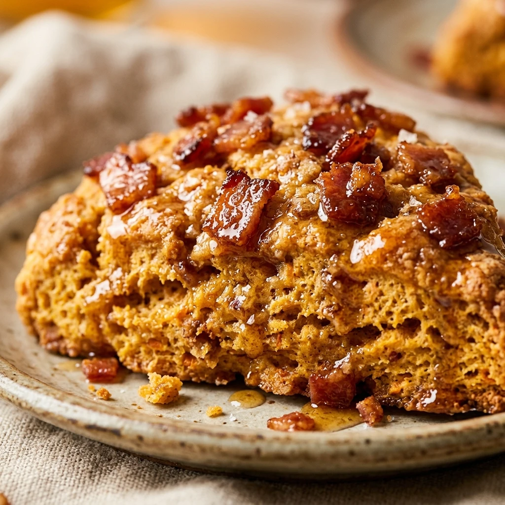 Air Fryer Maple Bacon and Pumpkin Scones
