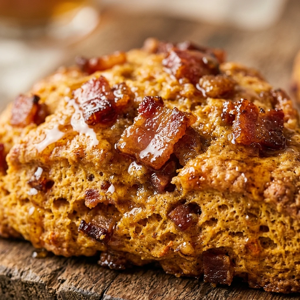 Air Fryer Maple Bacon and Pumpkin Scones