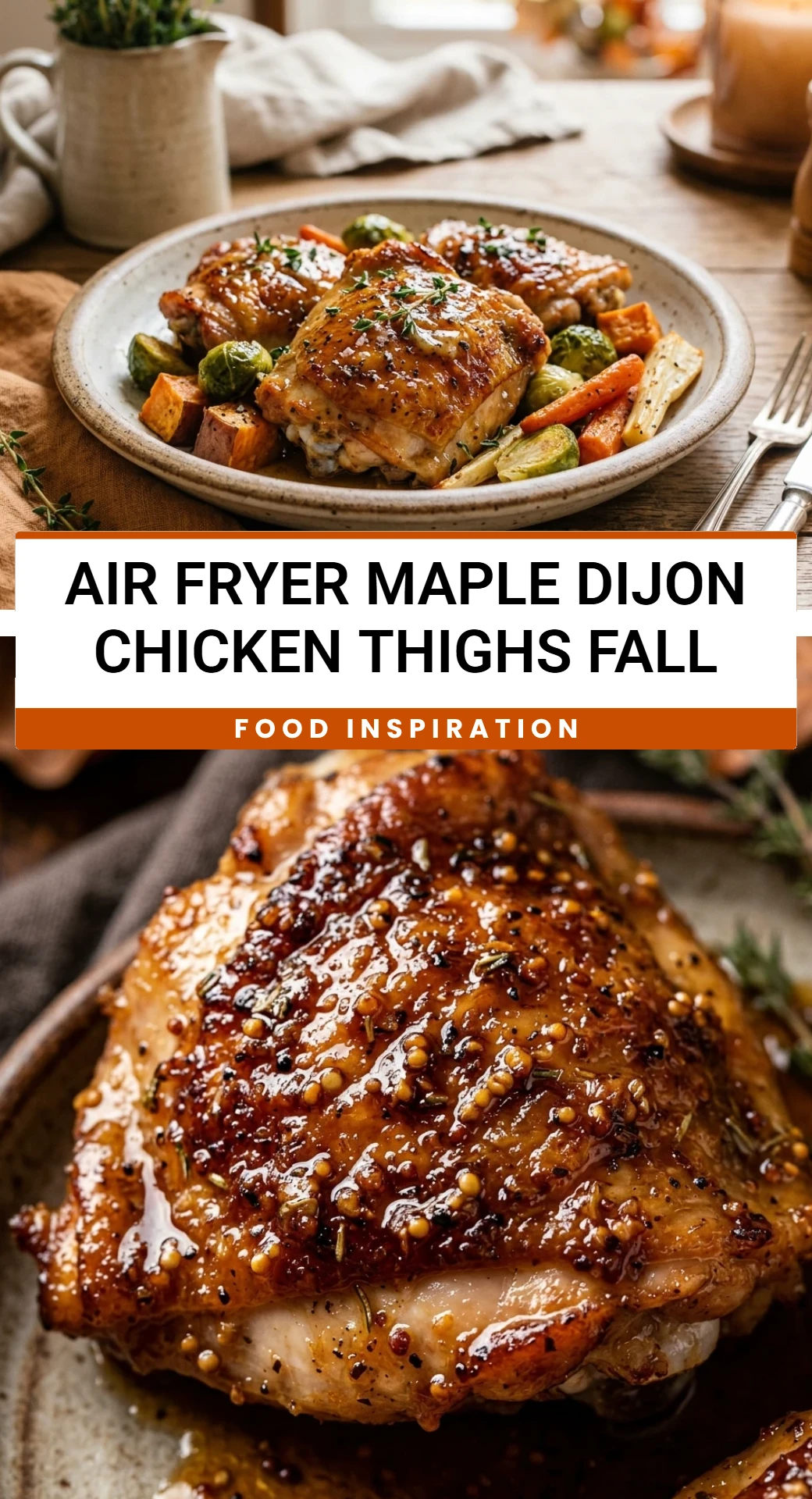 Air Fryer Maple Dijon Chicken Thighs Fall