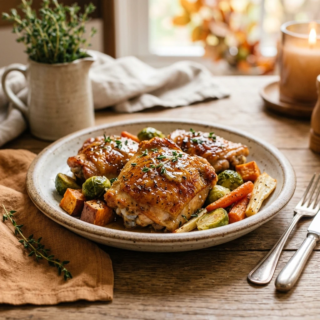 Air Fryer Maple Dijon Chicken Thighs Fall