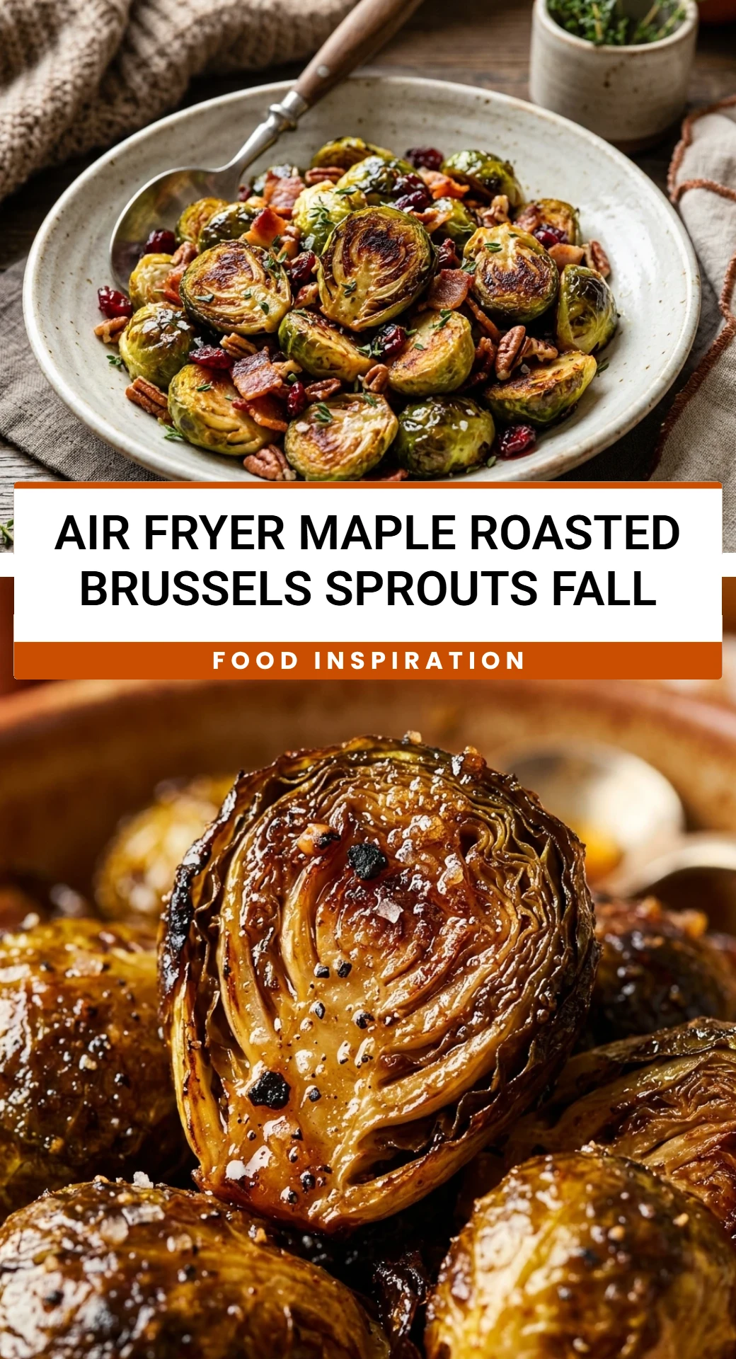 Air Fryer Maple Roasted Brussels Sprouts Fall
