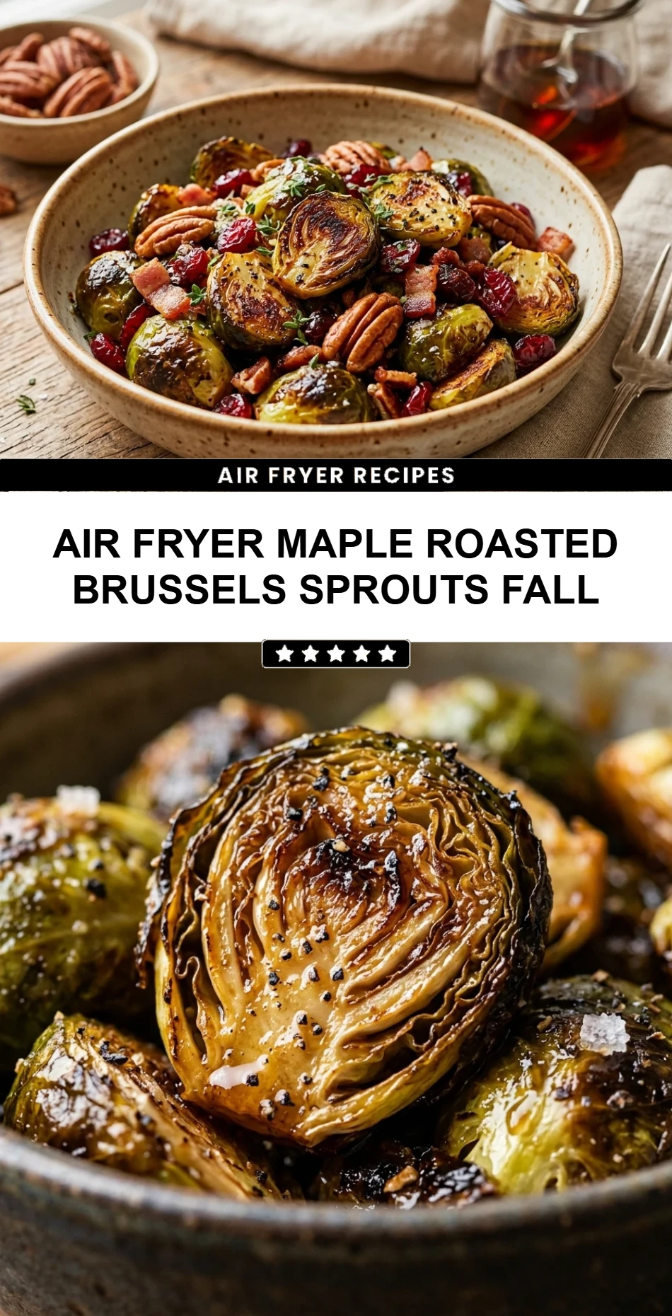 Air Fryer Maple Roasted Brussels Sprouts Fall