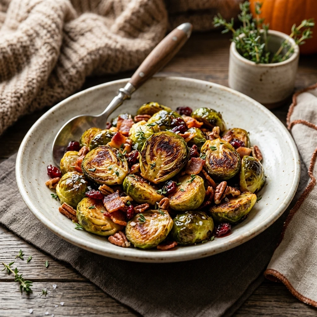 Air Fryer Maple Roasted Brussels Sprouts Fall