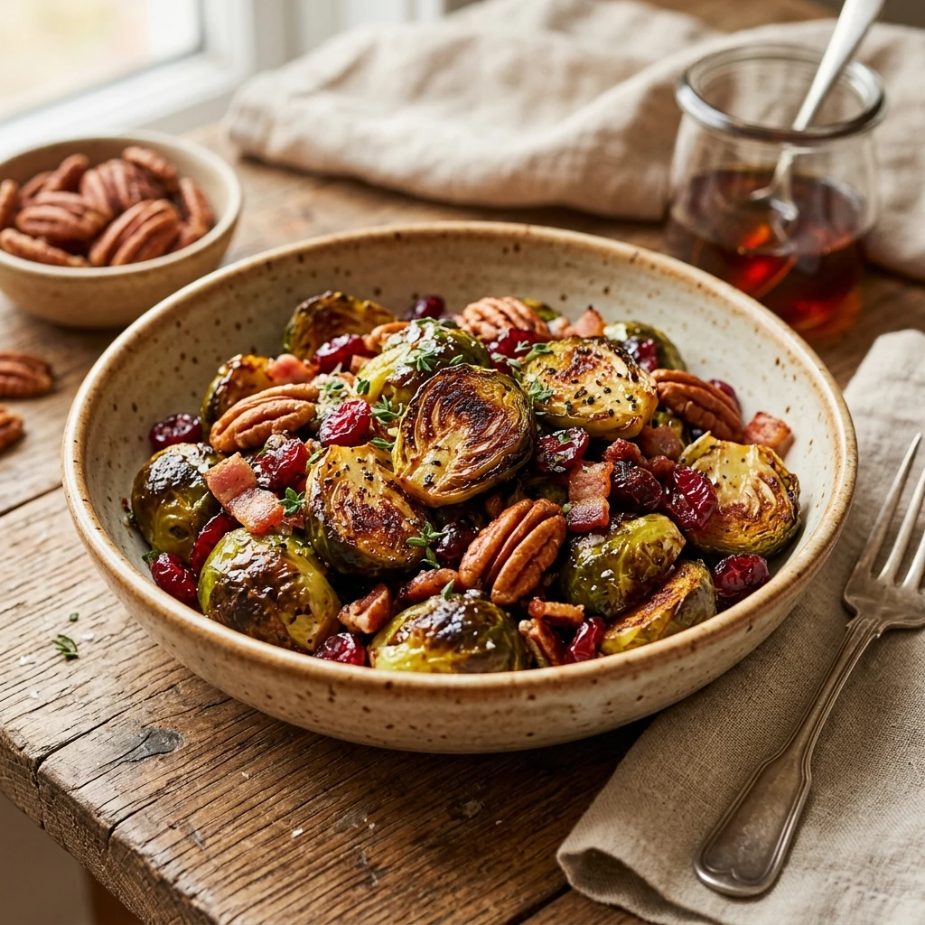 Air Fryer Maple Roasted Brussels Sprouts Fall