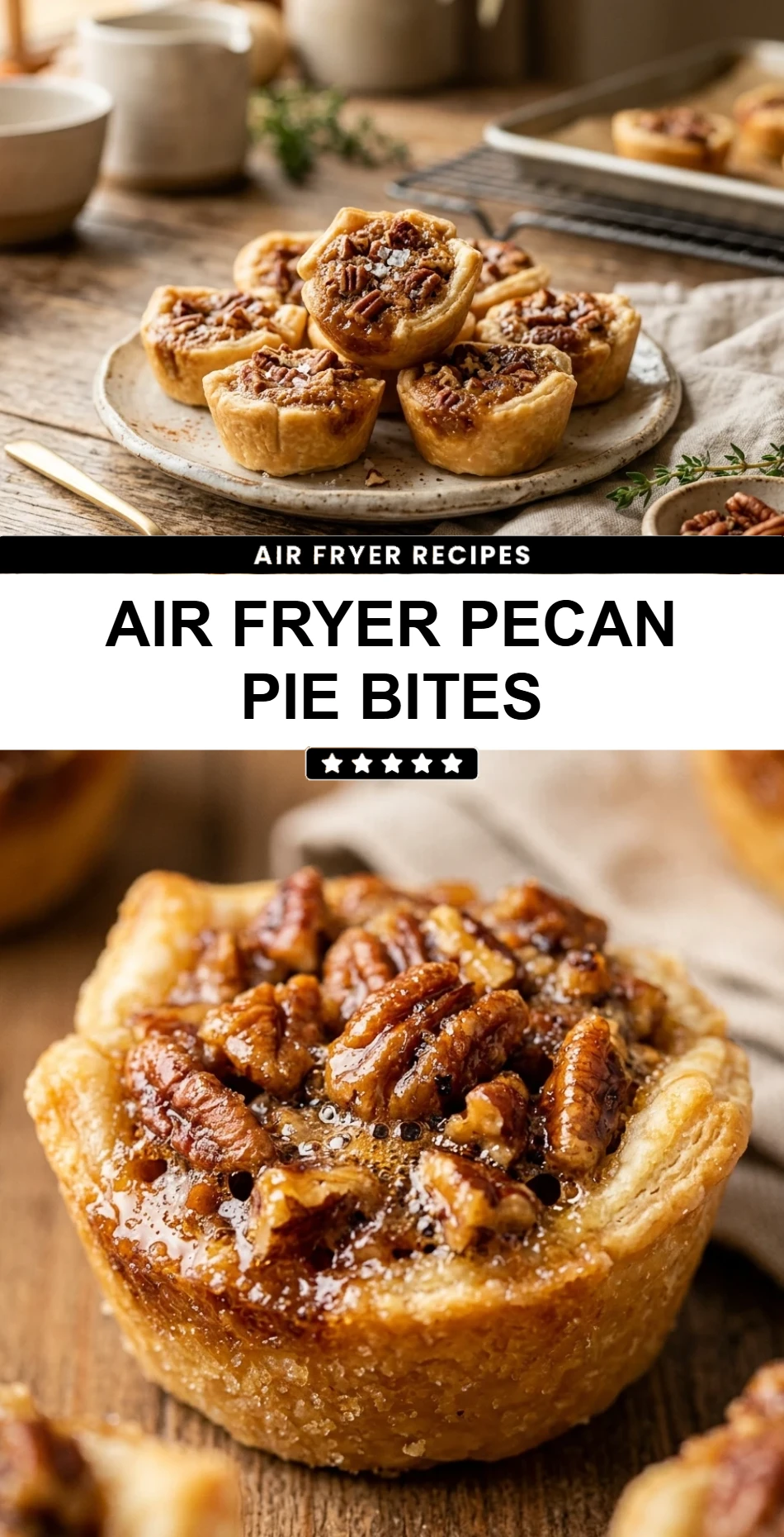 Air Fryer Pecan Pie Bites