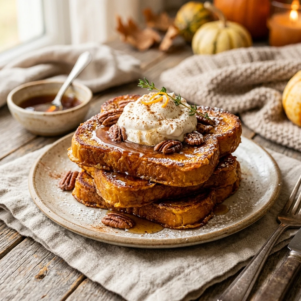 Air Fryer Pumpkin French Toast Fall