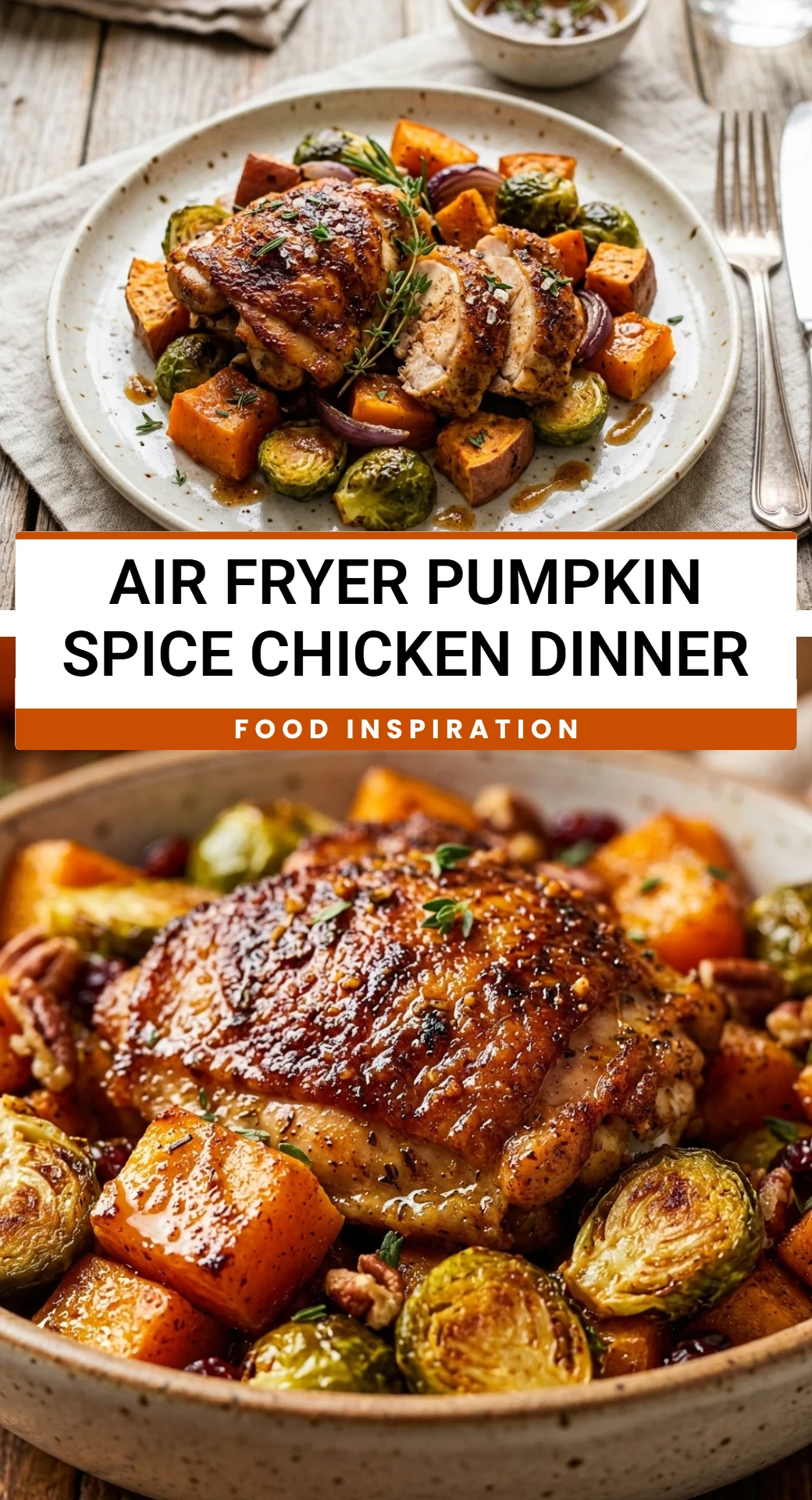 Air Fryer Pumpkin Spice Chicken Dinner