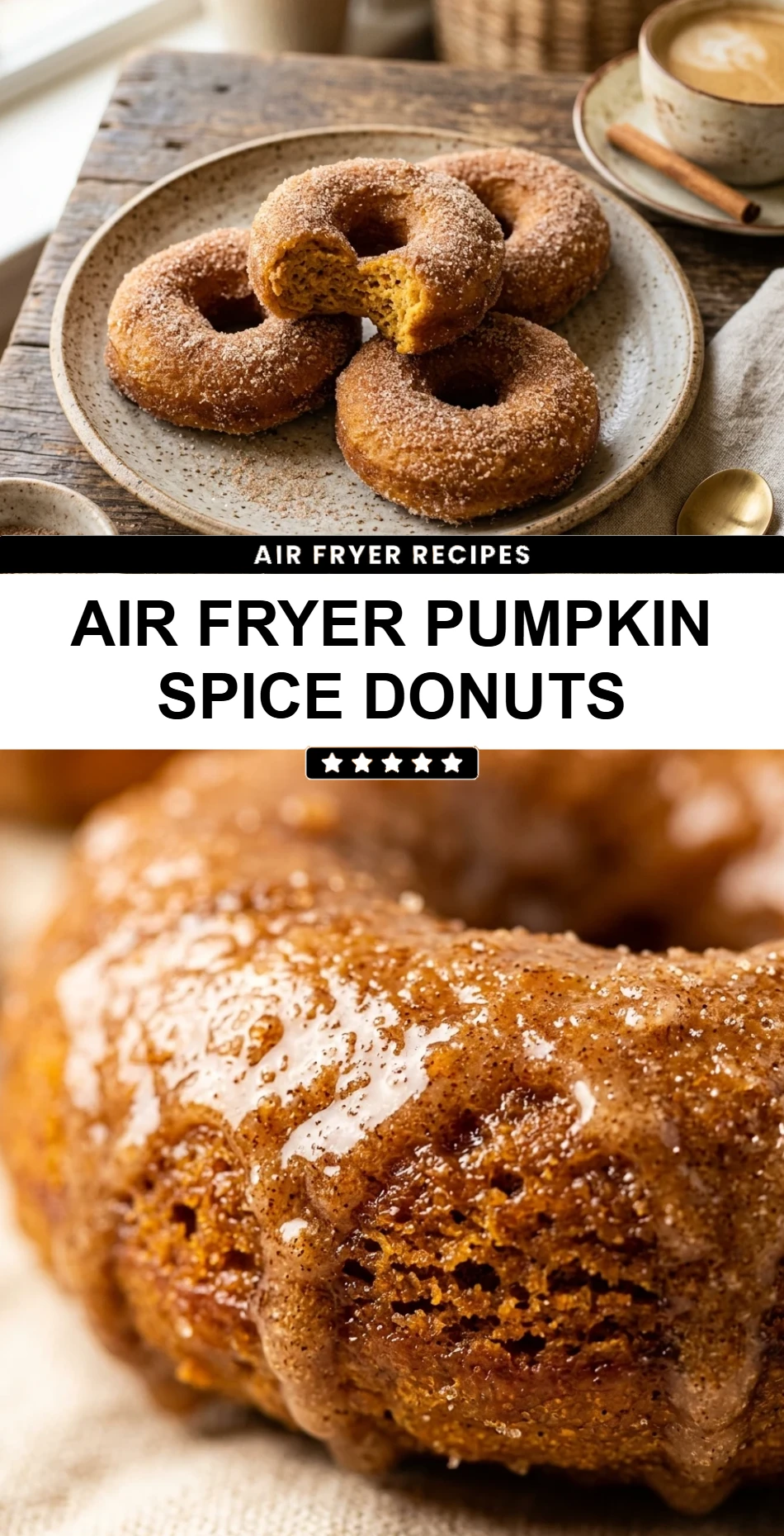 Air Fryer Pumpkin Spice Donuts