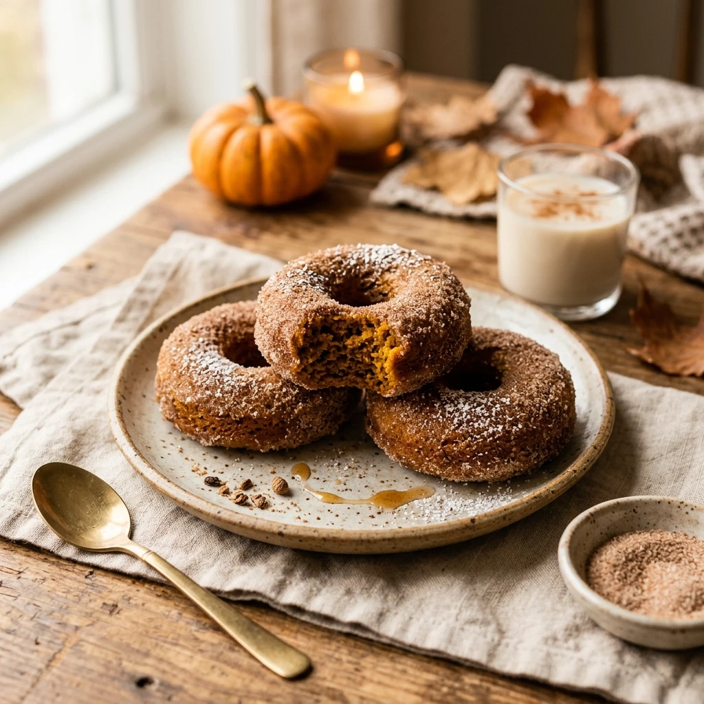 Air Fryer Pumpkin Spice Donuts