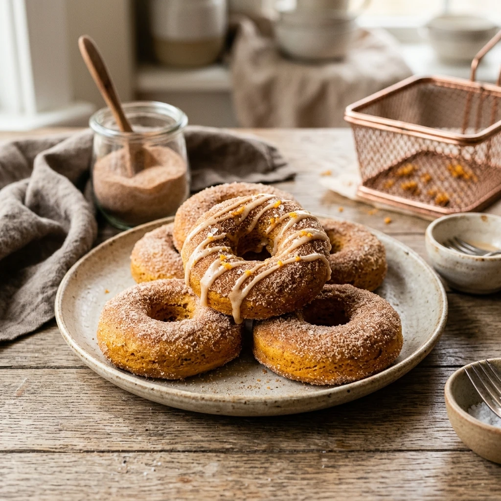 Air Fryer Pumpkin Spice Donuts