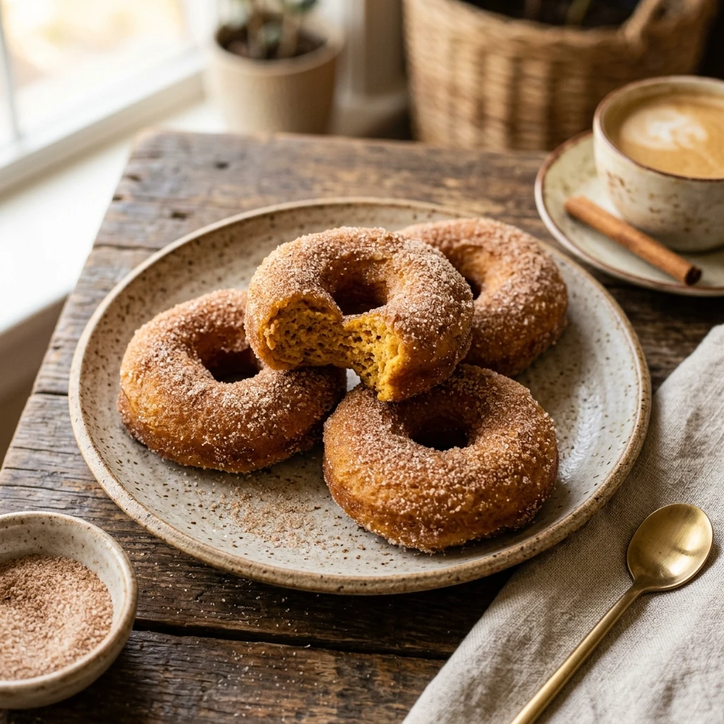 Air Fryer Pumpkin Spice Donuts