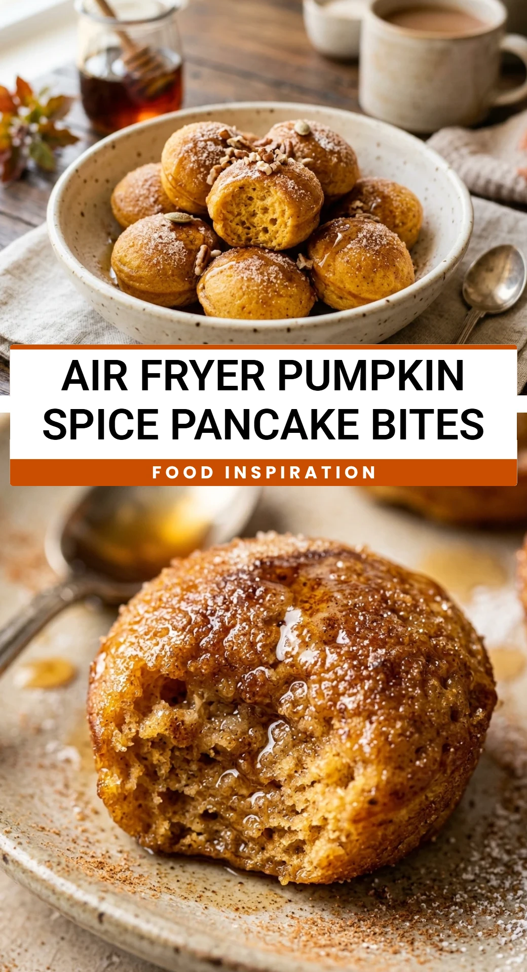 Air Fryer Pumpkin Spice Pancake Bites