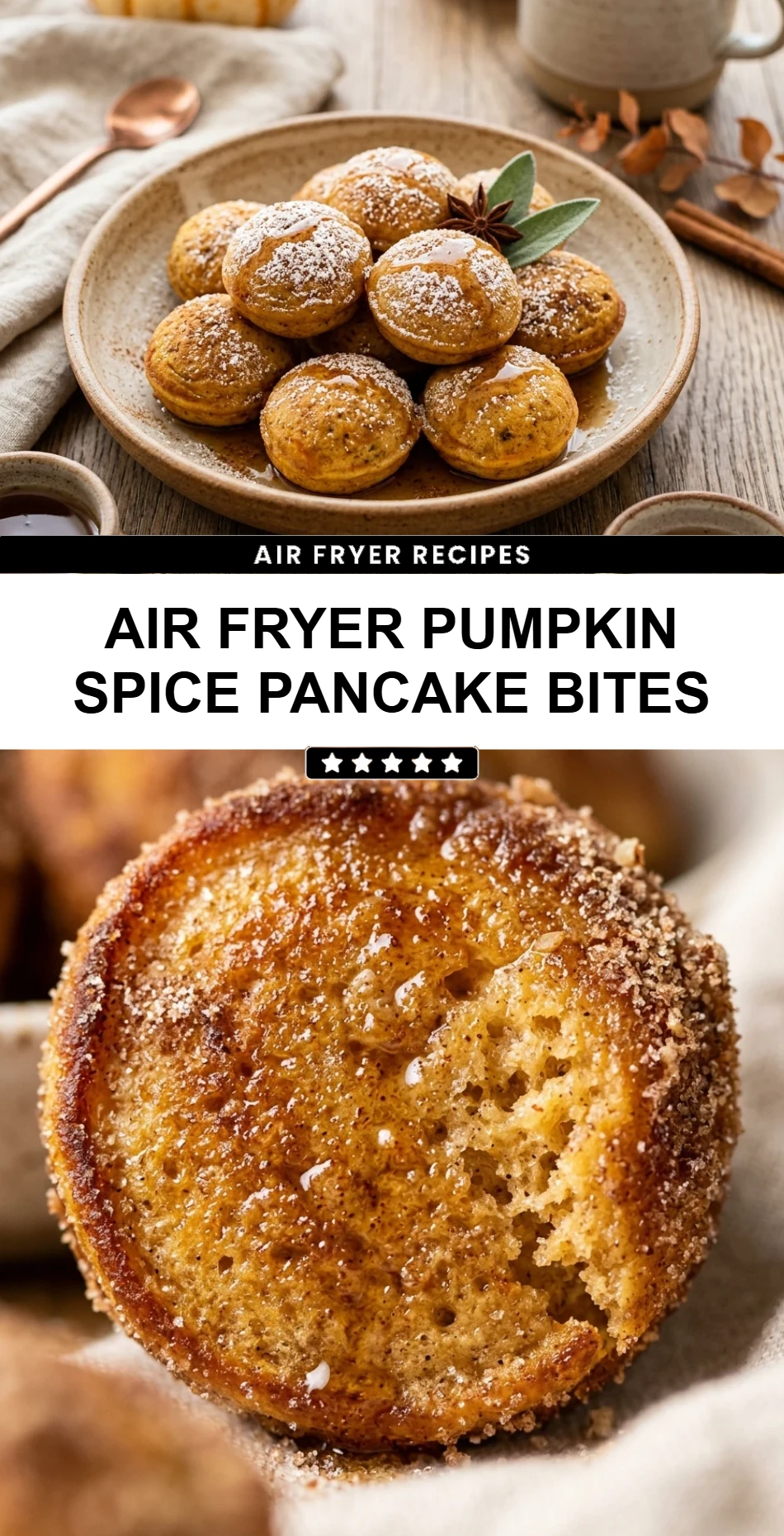 Air Fryer Pumpkin Spice Pancake Bites
