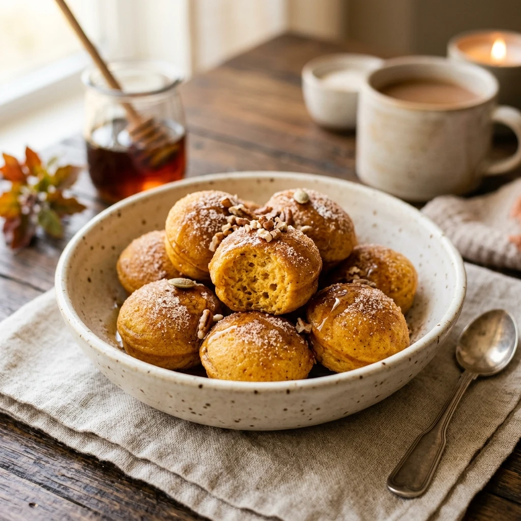 Air Fryer Pumpkin Spice Pancake Bites