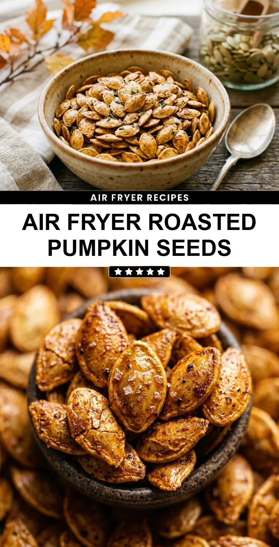 Air Fryer Roasted Pumpkin Seeds