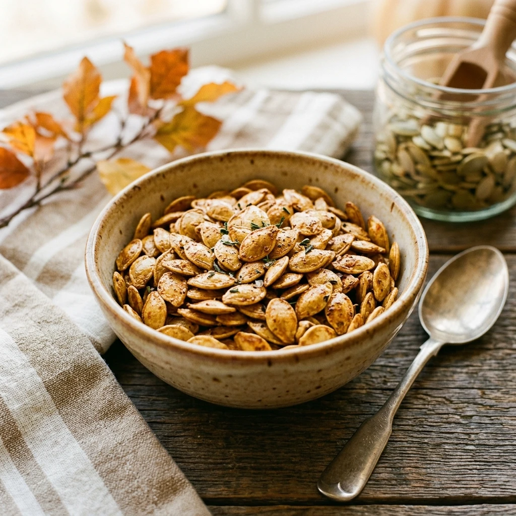 Air Fryer Roasted Pumpkin Seeds
