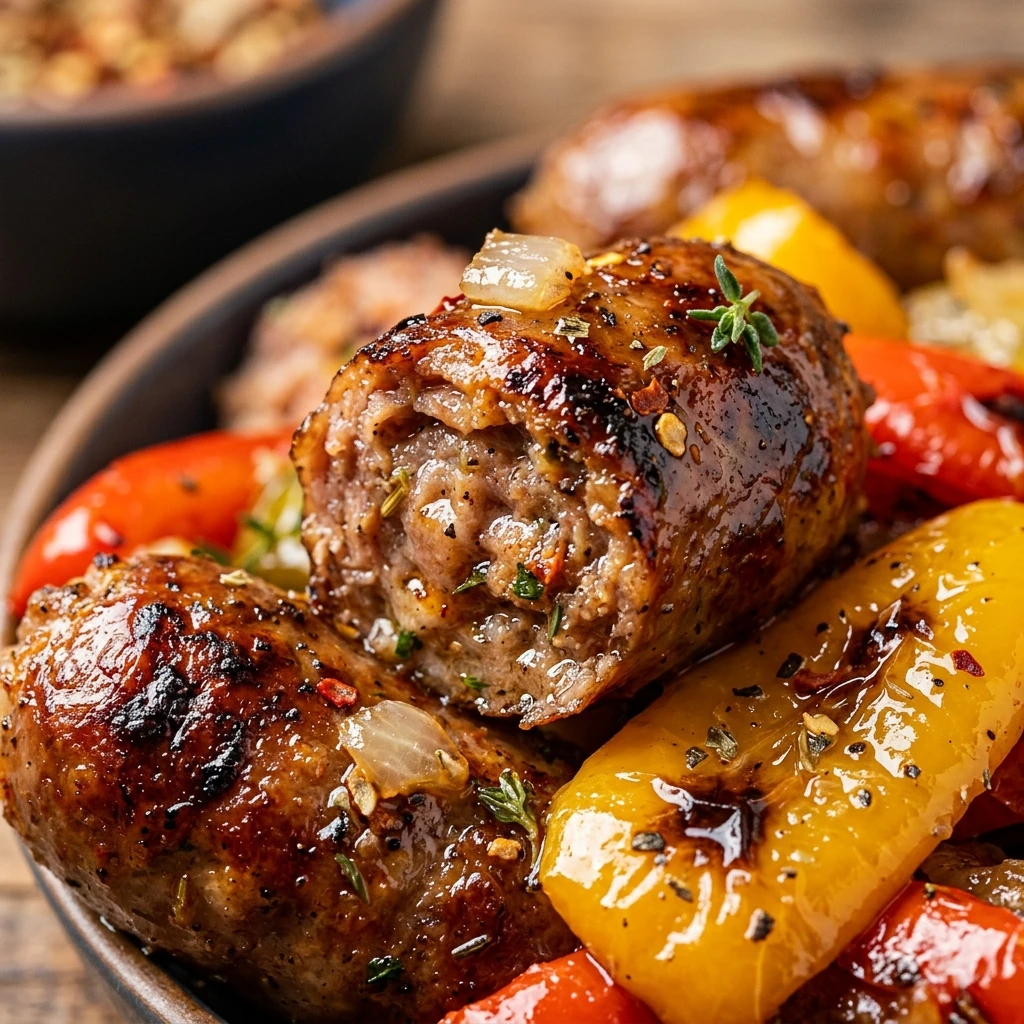 Air Fryer Sausage and Peppers