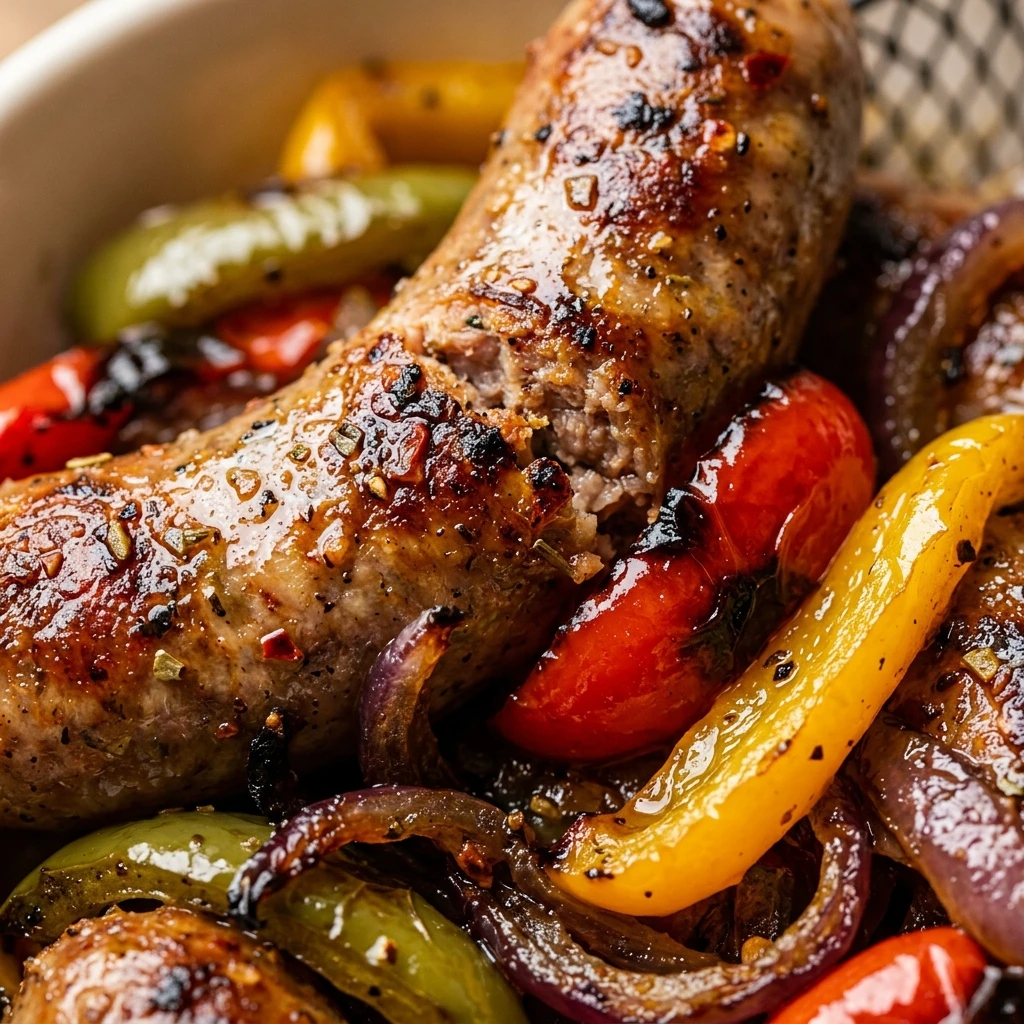 Air Fryer Sausage and Peppers