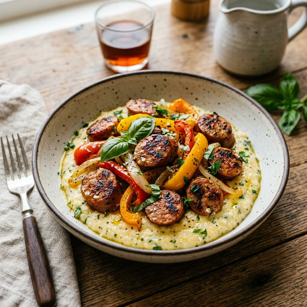 Air Fryer Sausage and Peppers