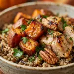 Air Fryer Sweet Potato and Chicken Fall Bowl