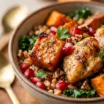 Air Fryer Sweet Potato and Chicken Fall Bowl