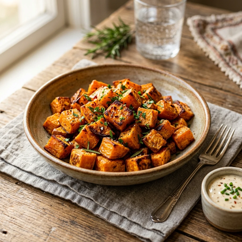 Air Fryer Sweet Potato Cubes