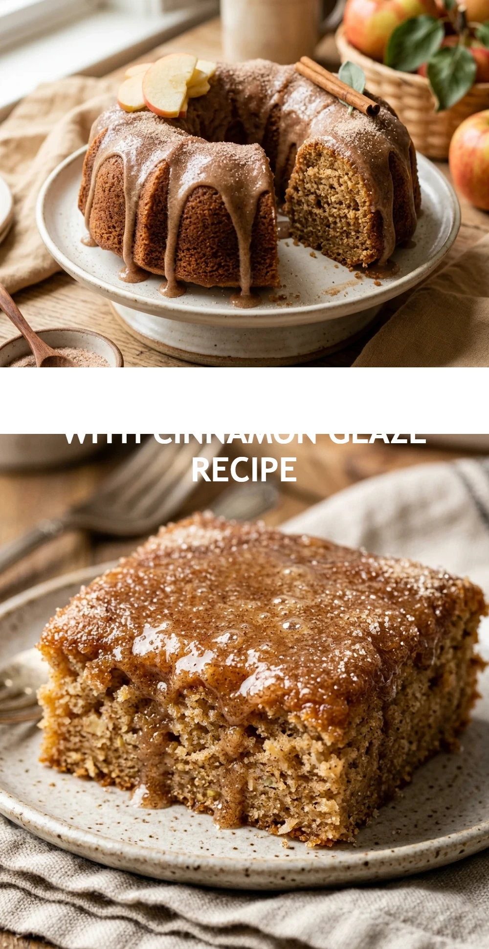 Apple Cider Donut Cake With Cinnamon Glaze Recipe