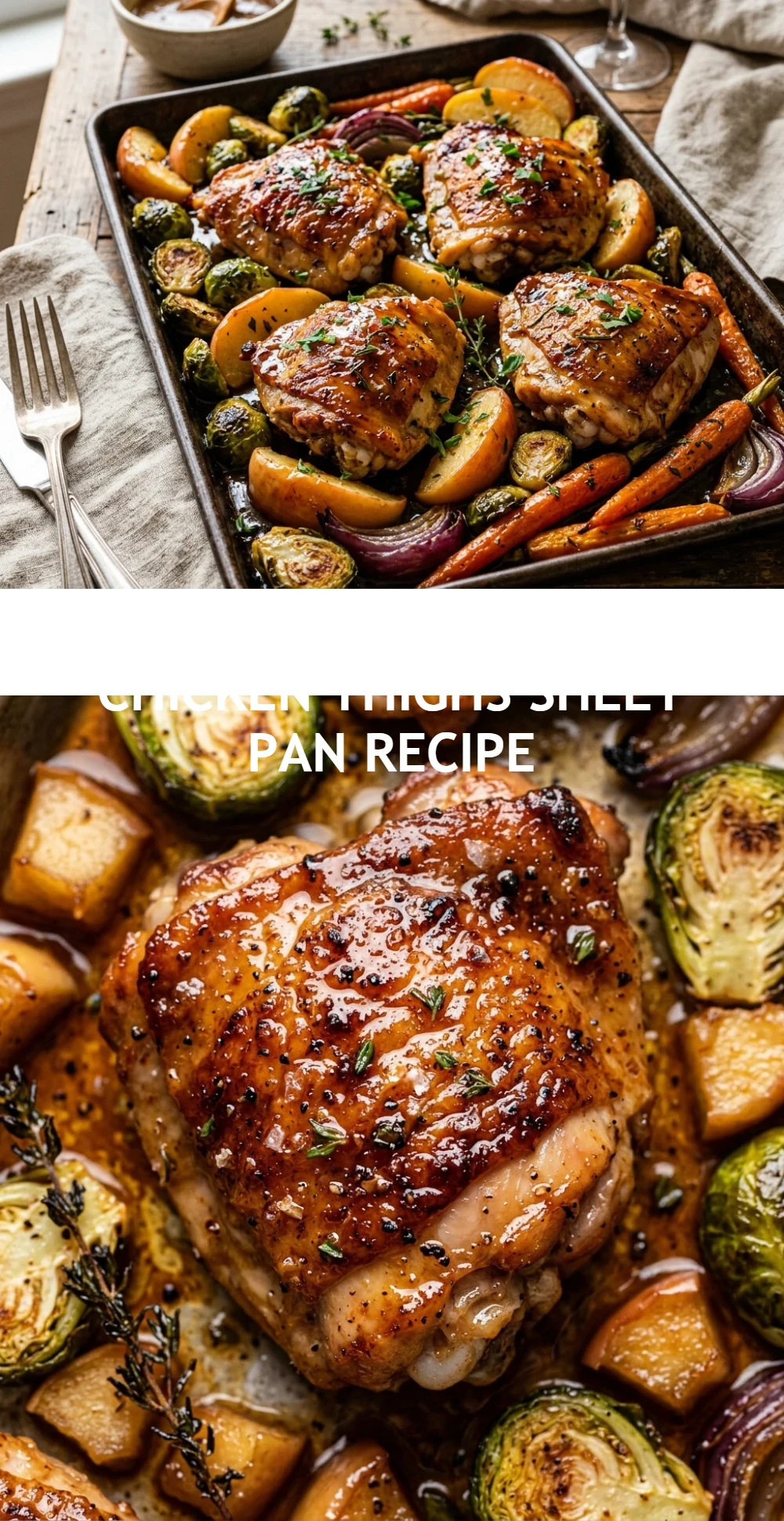 Apple Cider Glazed Chicken Thighs Sheet Pan Recipe