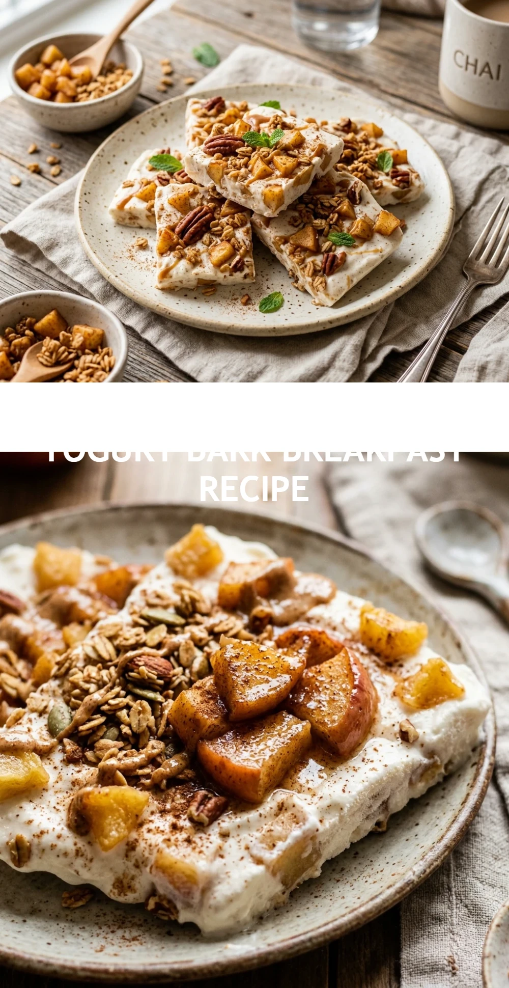 Apple Pie Protein Yogurt Bark Breakfast Recipe