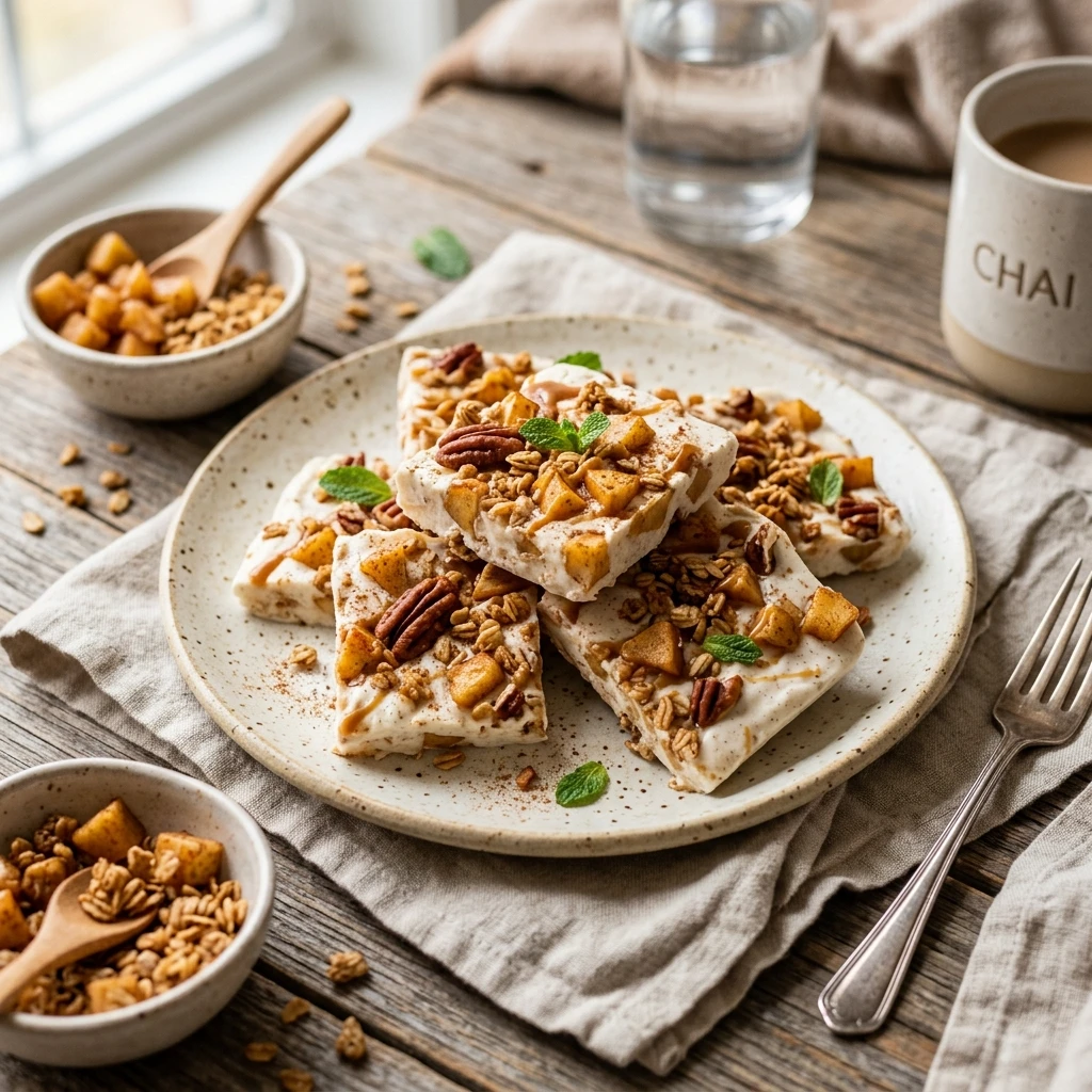 Apple Pie Protein Yogurt Bark Breakfast Recipe