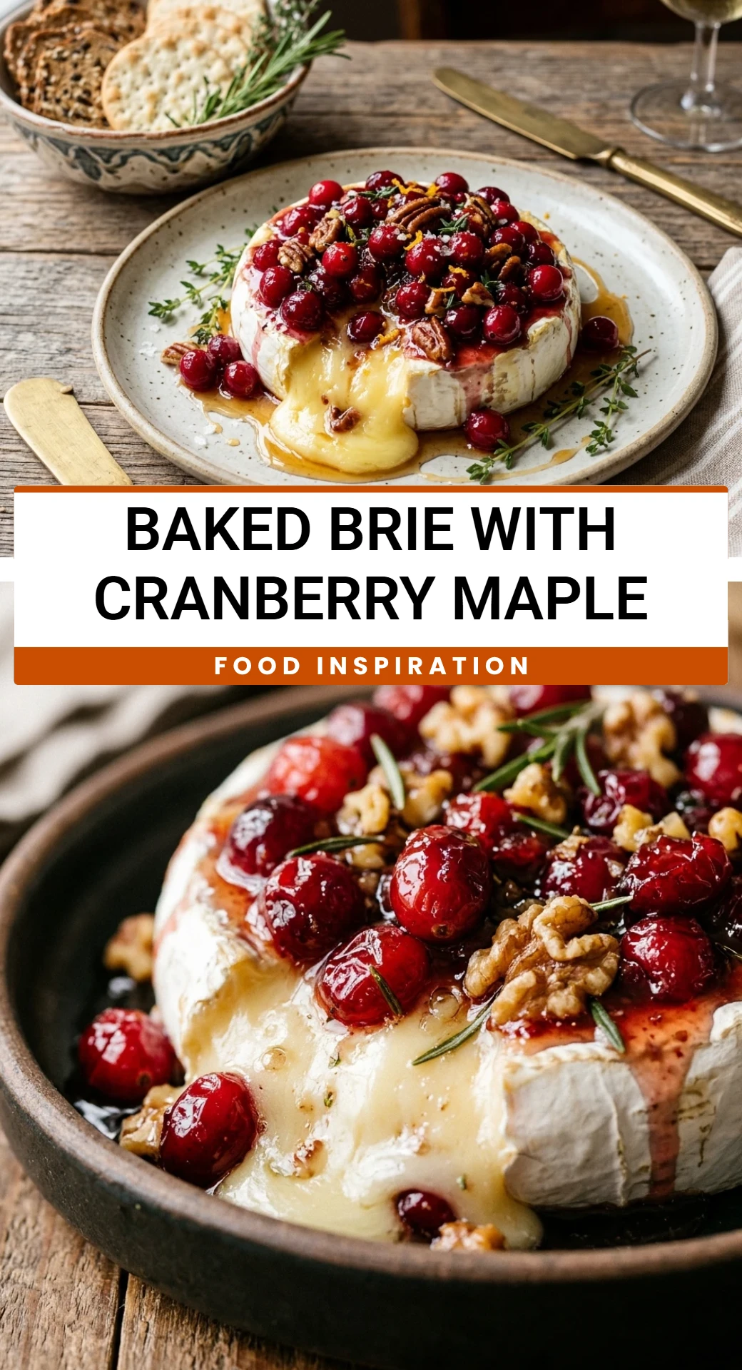 Baked Brie With Cranberry Maple