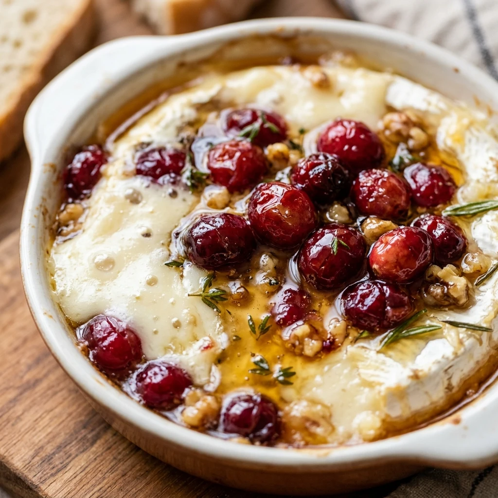Baked Cranberry Brie With Honey