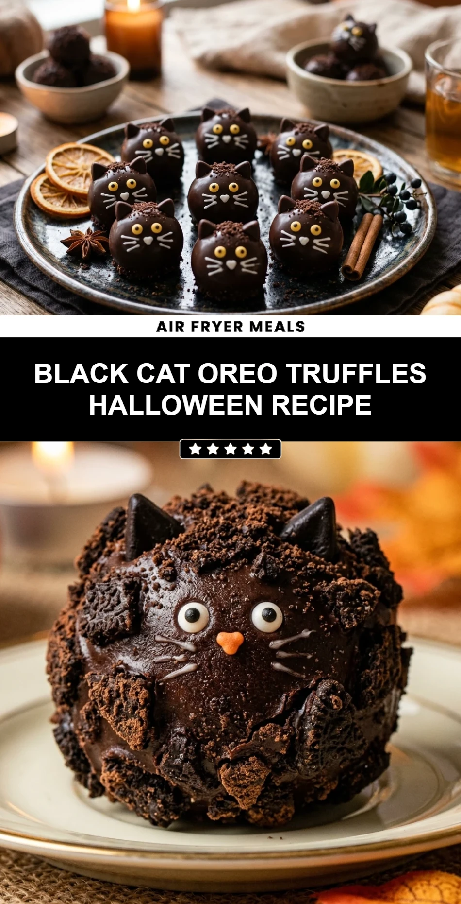 Black Cat Oreo Truffles Halloween Recipe