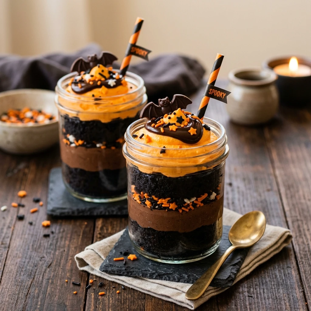 Black Velvet Halloween Trifle Cups Recipe