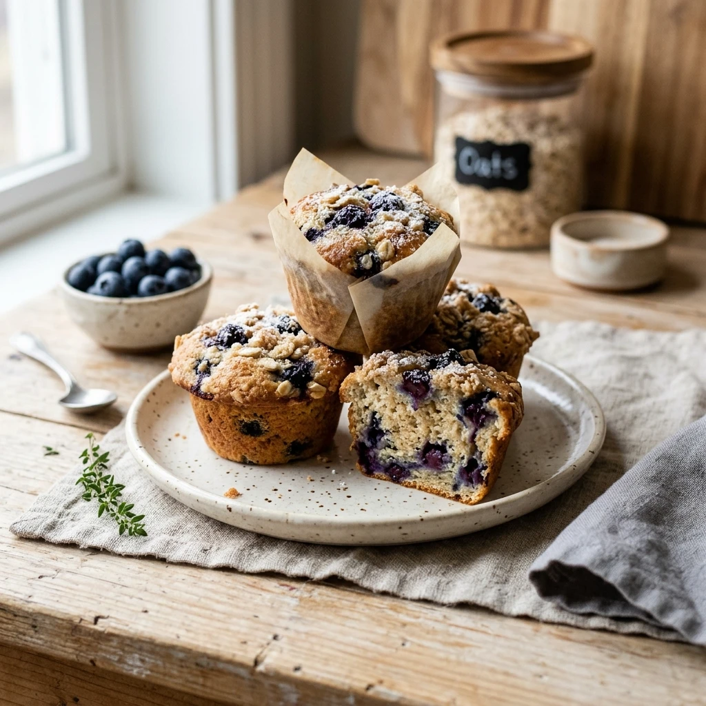 Blueberry Protein Yogurt Muffins
