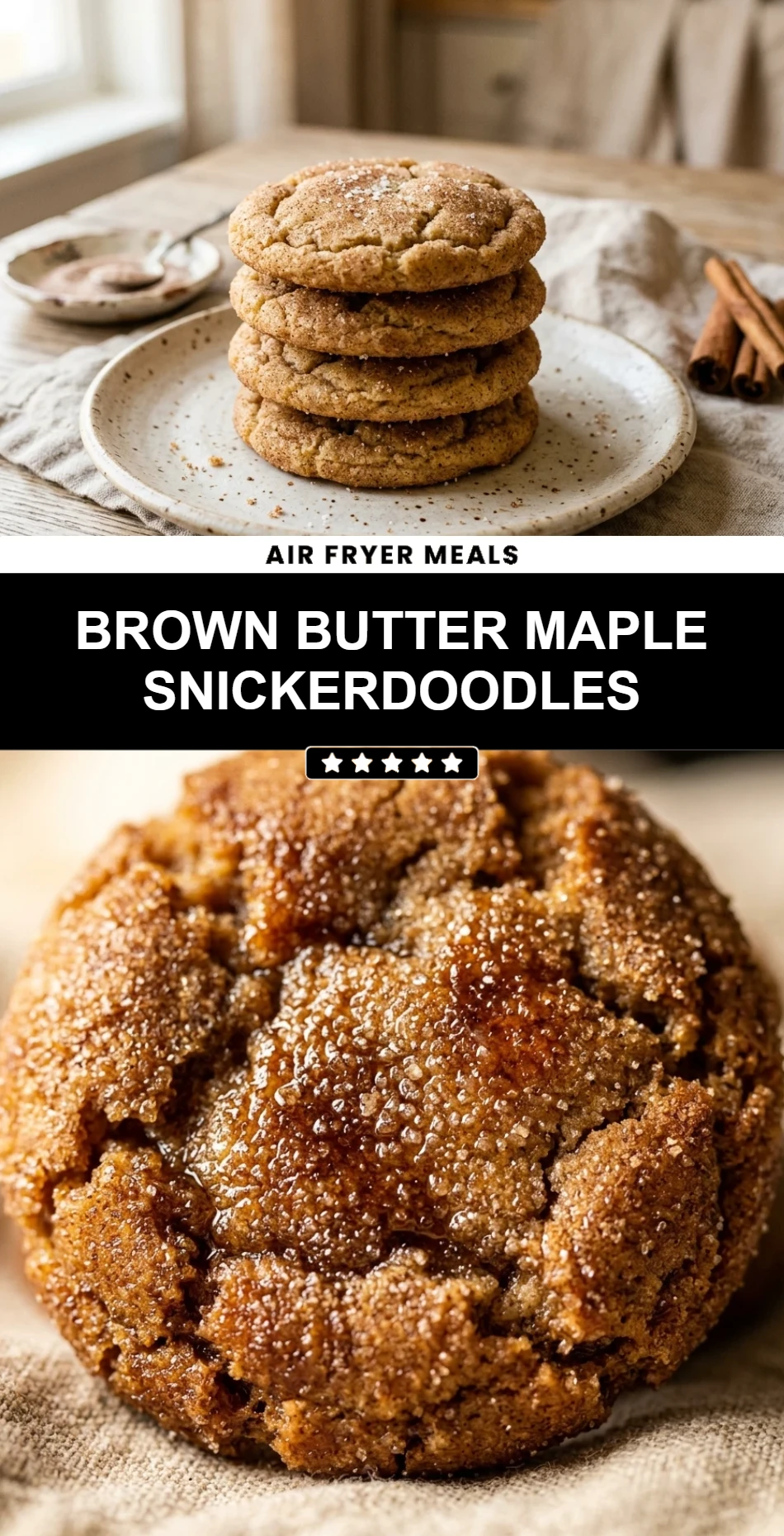 Brown Butter Maple Snickerdoodles